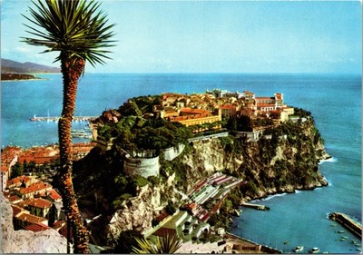 Postcard Monaco Le Rocher Rock of Monaco view from Above