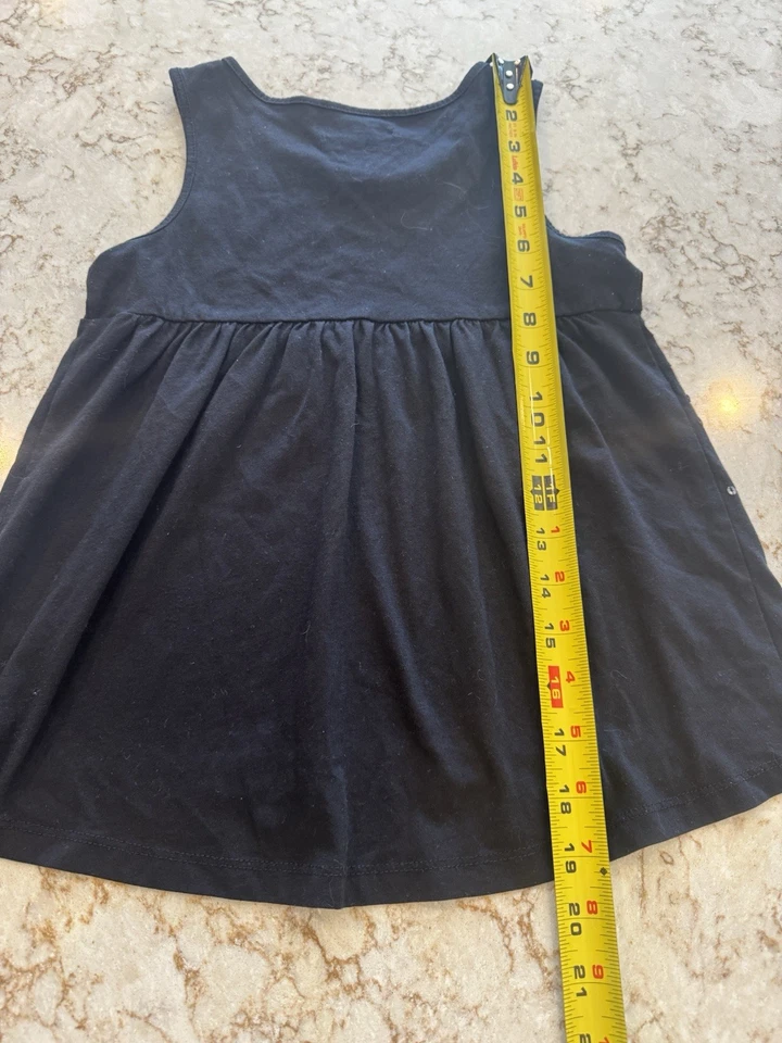 GAP Kids Tank Top Babydoll w/Sequins Girls Size M/8 Black - Image 3 of 4