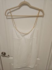 Nookie White Chain Strap Bodycon Mini Dress NWT Size M Australian Designer