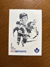 1986-87 Kraft Drawings #7 Greg Terrion , Toronto Maple Leafs NMMT