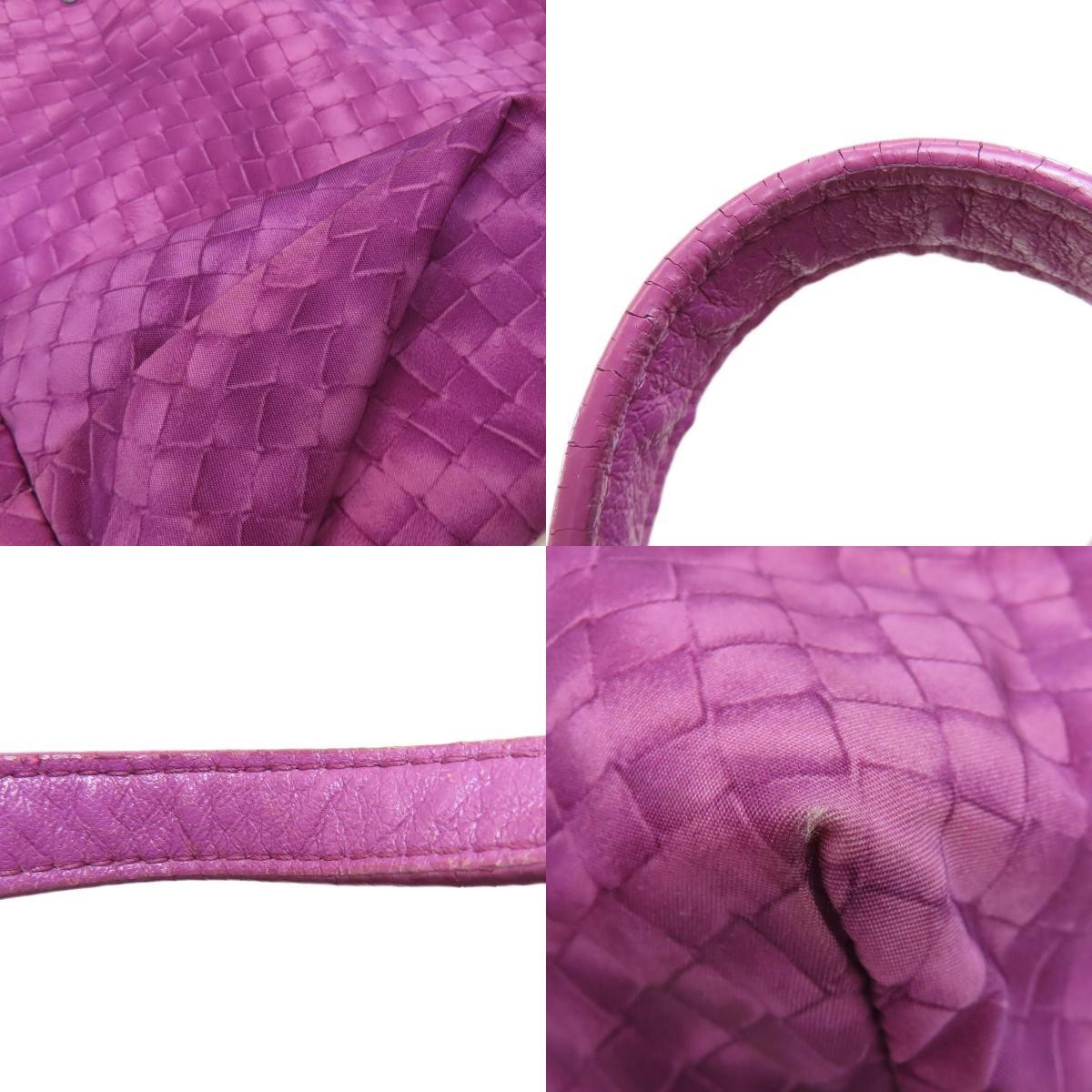 Bottega Veneta Intrecciato Tote Bag Nylon Purple 11 in deep Used thumbnail 9