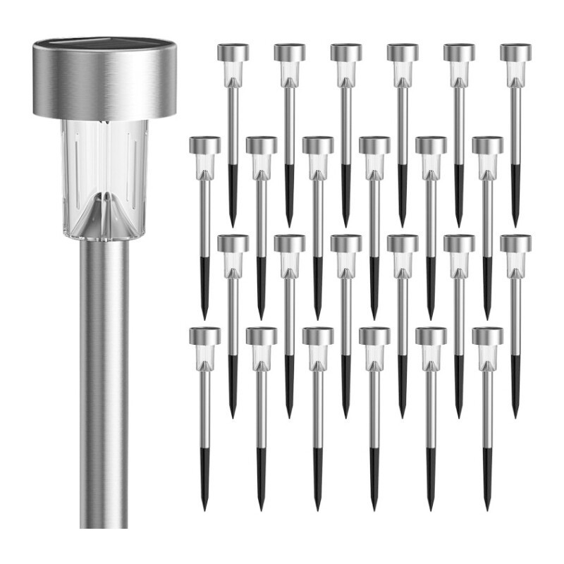 24 Pack Solar Path Lights Garden Light Outdoor Waterproof Driveway Pathway Patio