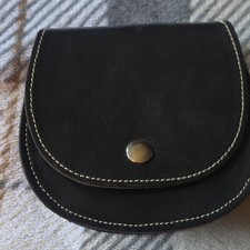Handmade Black Leather Belt Pouch Utility Waist EDC Snap Case Holster Unbranded