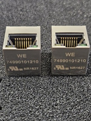 Lot of 5 Pcs WURTH ELEKTRONIK Connector Jack 74990101210 1Port RJ45 TH 