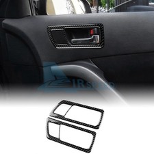 For Scion Tc 2005-2010 Interior Door Handle Frame Stickers Black Carbon Fiber