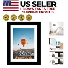 Versatile 5x7 Picture Frame with Shatter-Resistant Plexiglass for Wall/Table