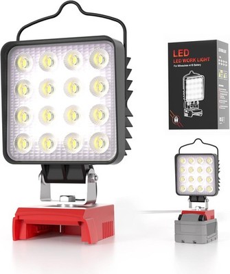 90W 9000LM LED Work Light for Milwaukee m18 18v Battery - Cordless 90W-1 Pack 