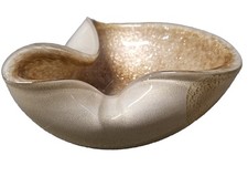 Murano Folded Decorative Art Glass Bowl Dish ...