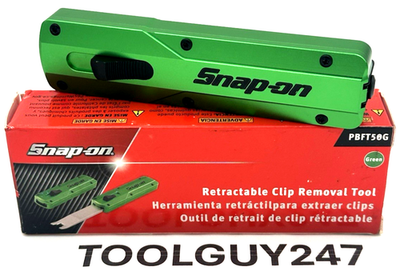 #ad #ad SNAP ON TOOLS USA GREEN OTF Out The Front Retractable Clip Removal Tool PBFT50 G $169.95