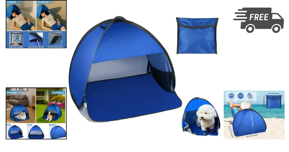 Tienda de campaña para mascotas refugio parasol portátil protección UV perro gato gato tienda Foto 2 de 4