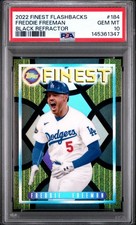 2022 Topps Finest Flashbacks 184 Freddie Freeman Black Refractor PSA 10 /25
