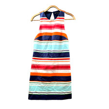 Zara Dress Womens Pencil Mini Size S Multicoloured Stripe Sleeveless