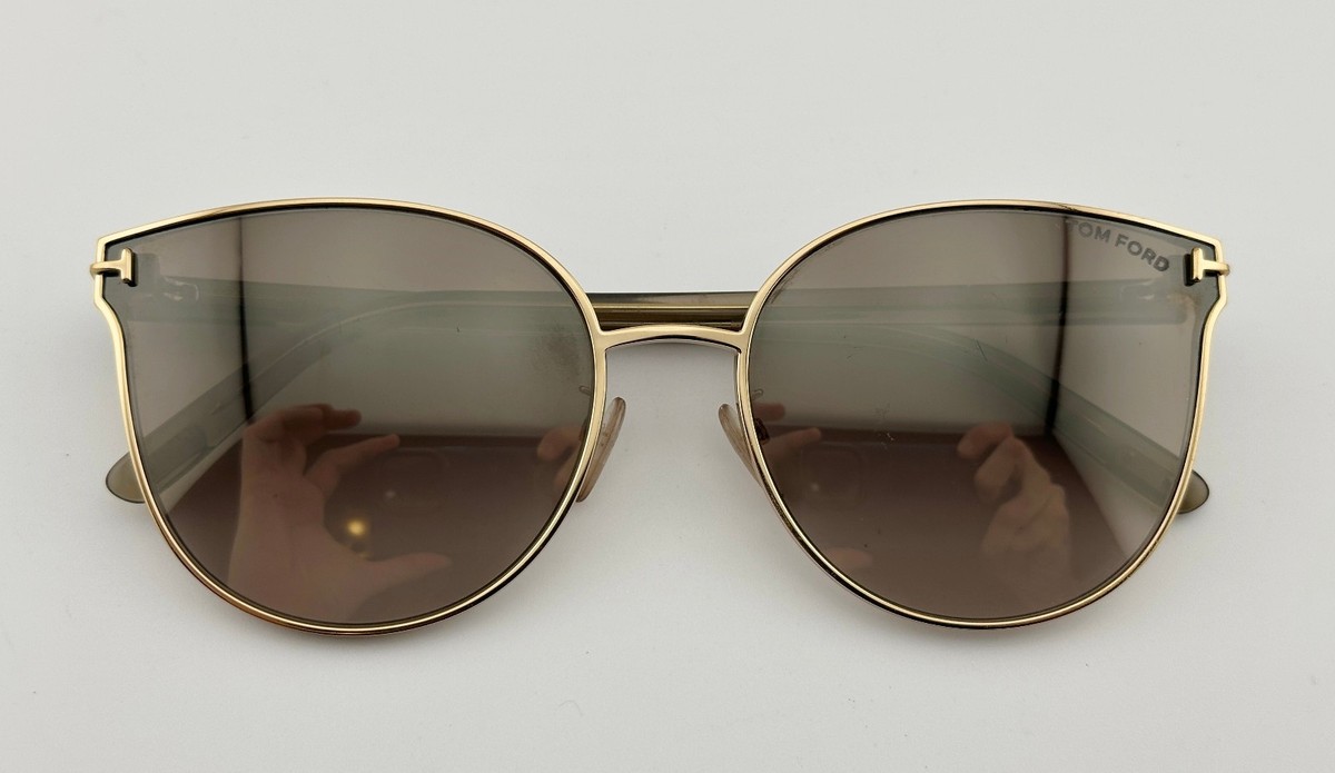 TOM FORD TF718-K 30G Gold Cat Eye Metal Women display picture 1