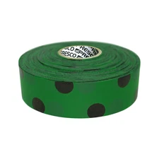 Presco Polka Dot Patterned Roll Flagging Tape: 1-3/16 in. x 300 ft. Green/Black