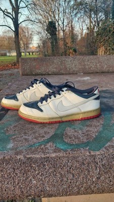 Nike Dunk Low White Obsidian Varsity Red