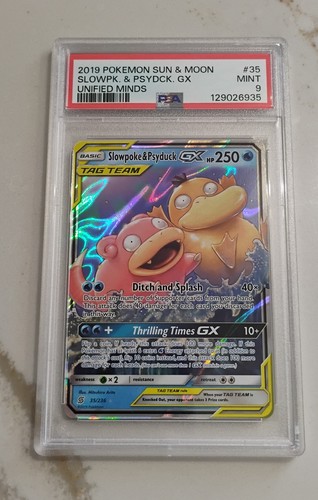 Slowpoke & Psyduck-GX graded PSA 9 for sale on eBay