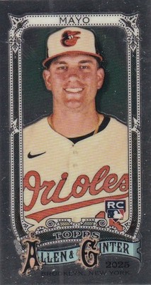 2025 Topps Allen & Ginter MLB No. 131 Coby Mayo Rookie Chrome Mini Card