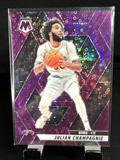 2024-25 Mosaic Julian Champagnie #109 Purple Fast break Mosaic Prizm 50/50