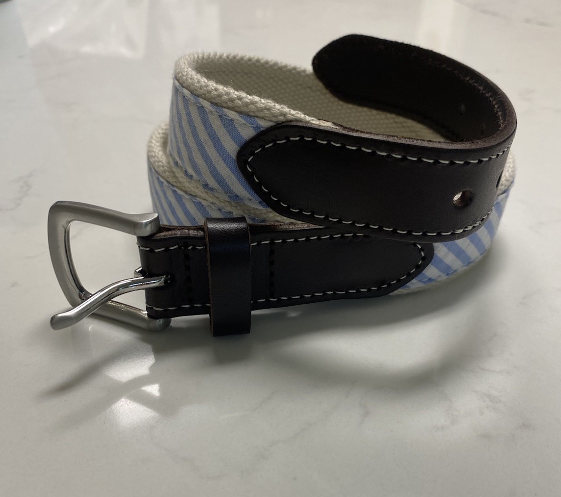 Vineyard Vines By Shep & Ian Seersucker Canvas Club Belt  display picture 1