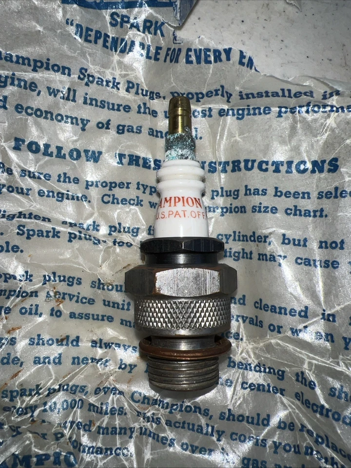 Lote De 8 Bujías Hexagonales Vintage Champion NOS Hechas En EE. UU. R-1 Foto 4 de 4