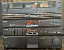 Vintage Sony Stack Stereo System Cassette Deck TC-W355, Quartz Tuner EQ STR S35