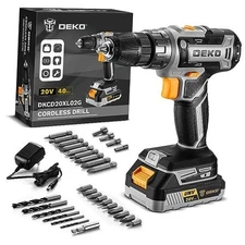 Power Drill Cordless: DEKO PRO Cordless Drill 20V Electric Power Drills Gray
