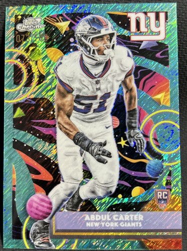 2025 Topps Cosmic Chrome - Rookies Abdul Carter #173 Aqua Equinox Refractor /199