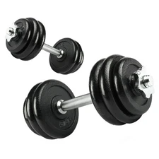 Adjustable 40lb Dumbbell Set Cast Iron Weight Pair Home Gym Fitness Training New