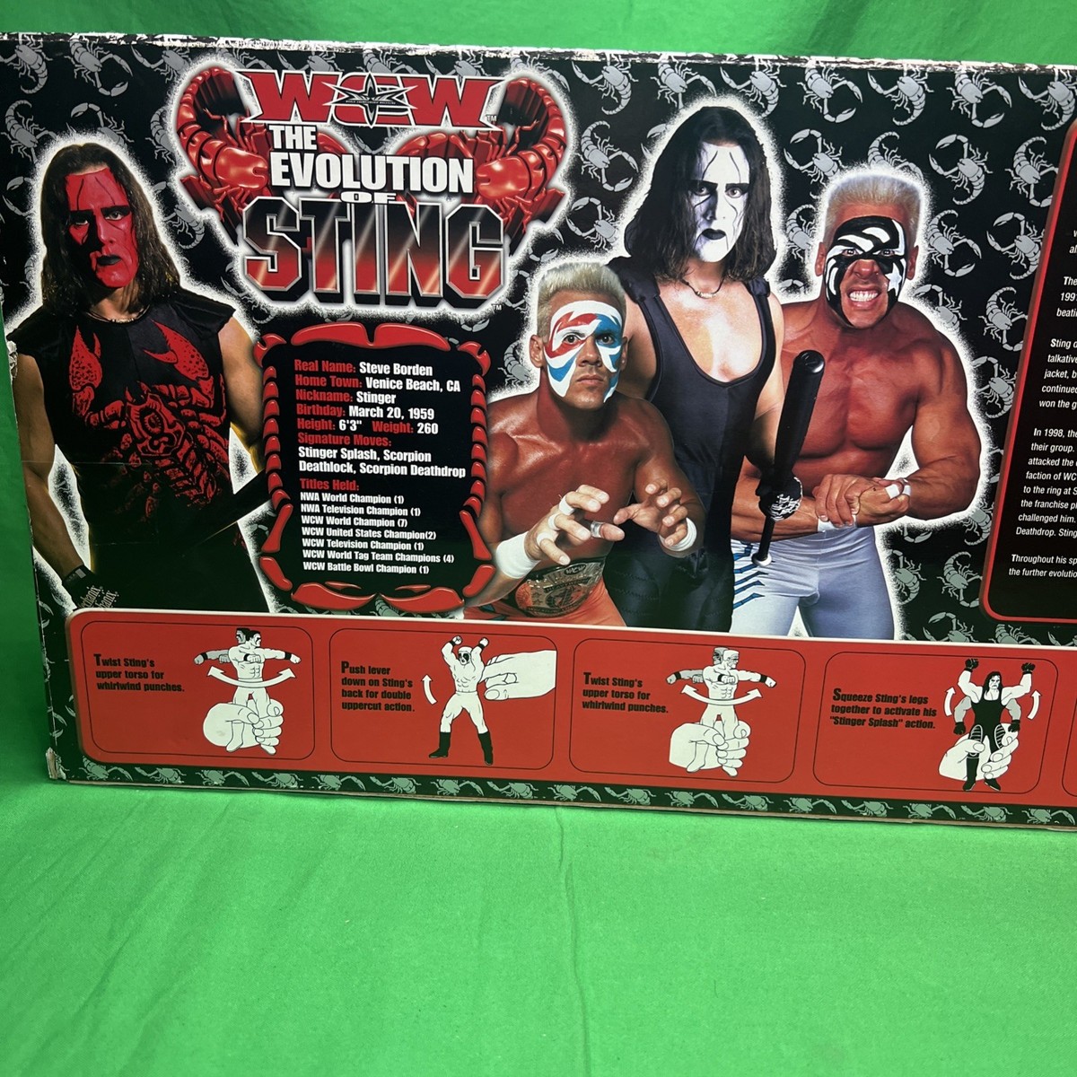 スポーツ WCW THE EVOLUTION OF STING WCW The Evolution of Sting Action Figure Set
