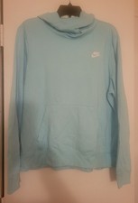 NWT Nike Sportswear Womens Light Blue Pullover Hooded Sweatshirt Size XLarge