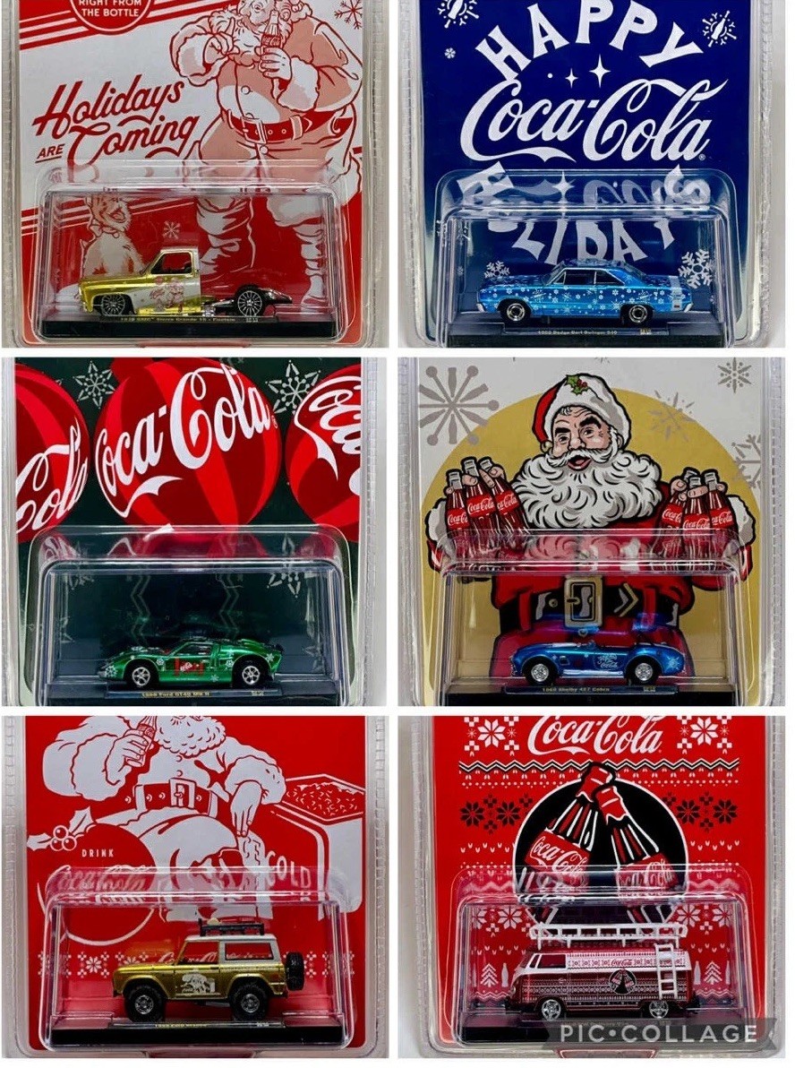 🔥 2025 M2 Coca-Cola CHRISTMAS Lot of 7 1/64 Scale 🔥🎄🎄🎄🔥 VHTF