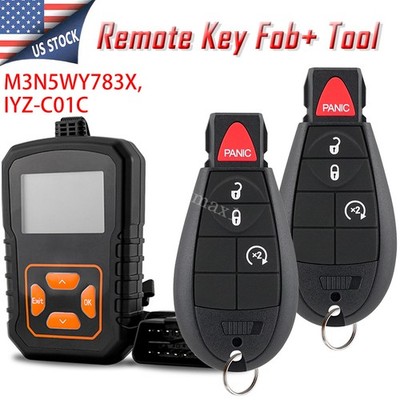 New 2 Entry Remote Start Key For 2013- 2017 RAM 1500 2500 3500 & Programmer Tool