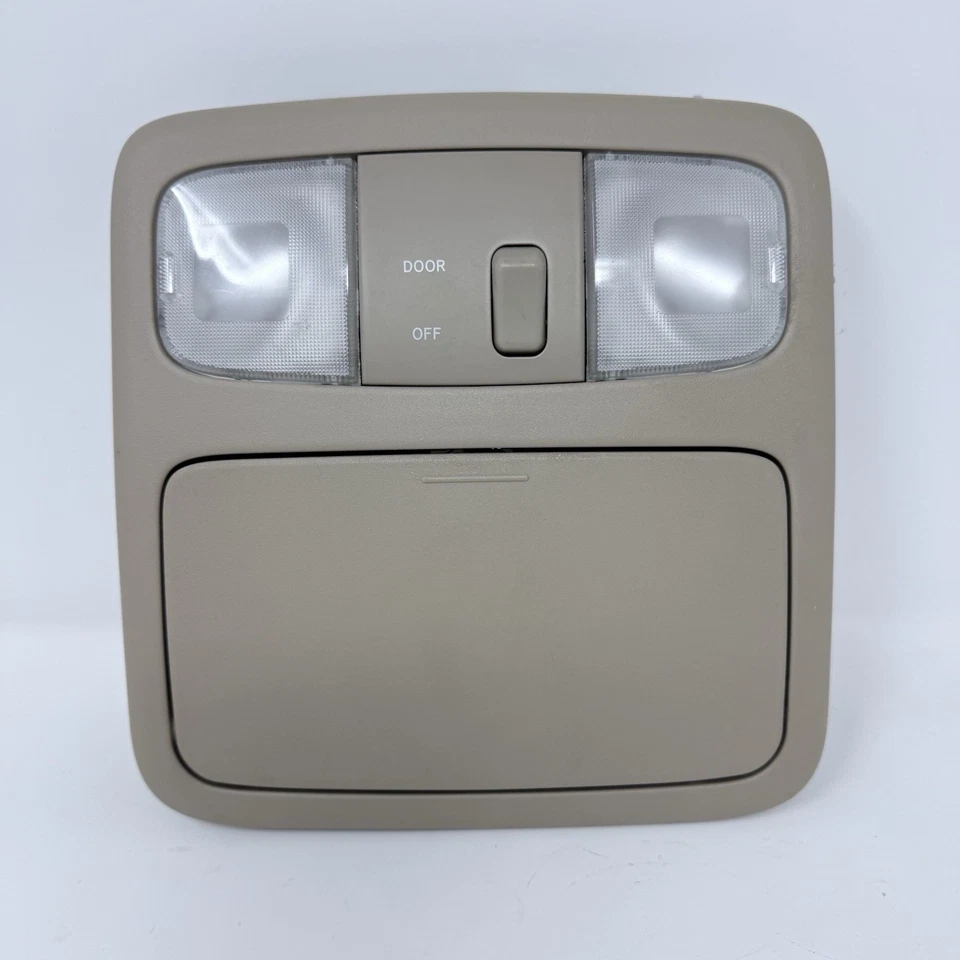 04-07 Toyota Highlander consola superior cúpula mapa luces beige tostado OEM probado Foto 3 de 4