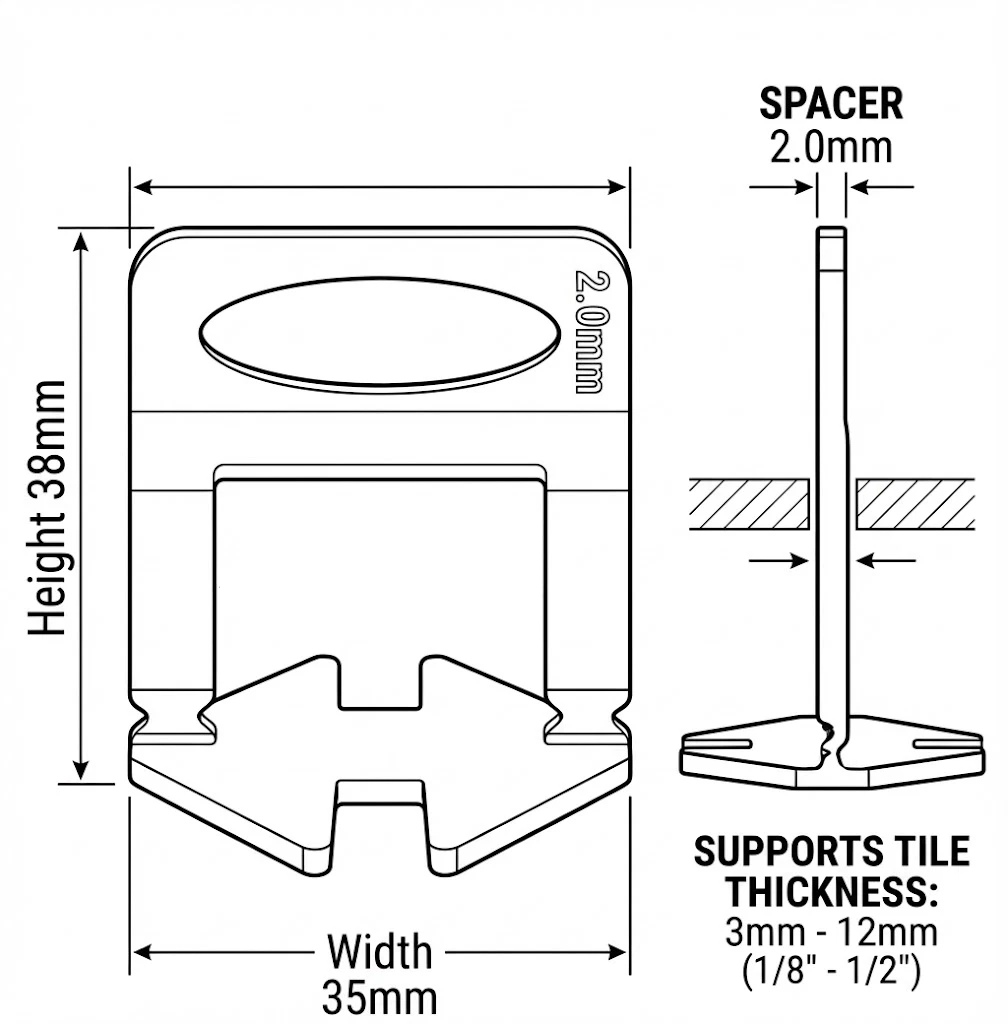 Tiles with consistent 2mm grout lines
