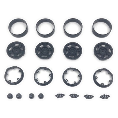 Hobby Plus RC Technology Co., Ltd. Deep Star Bead Lock Wheel ( 1.2 ) Black / HBP