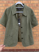 Ann Harvey London Olive Green 100% Linen Jacket ? UK 16 ? BNWT