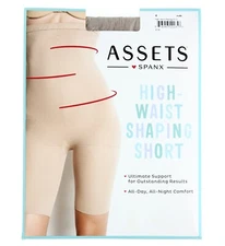 Spanx Assets High Waist Shaping Short Shapewear Mid Thigh Control 871B, Size 4
