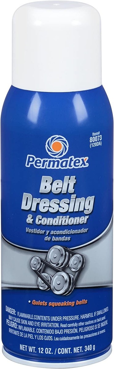 belt dressing for squeaky belt GUNK Conditioner Spray Serpentine, V-Belts, and Flat Belts - Improves Grip and Eliminates Squeal Temporarily protects parts against weld spatter during welding Belt Dressing Spray | Lubricant