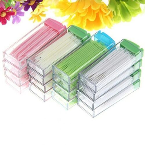 50Pcs Oral Care Disposable Toothpicks with Brushes & Floss - Travel Teeth Clean