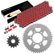Red Drive Chain And Sprocket Kit for Kawasaki Versys 650 KLE650 2007-2018