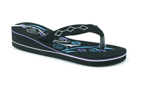 SANDALIAS DE MUJER SEÑORA TACÓN BAJO CUÑA VERANO PLAYA CHANCLAS TANGA ZAPATOS TALLA - Imagen 6 de 27