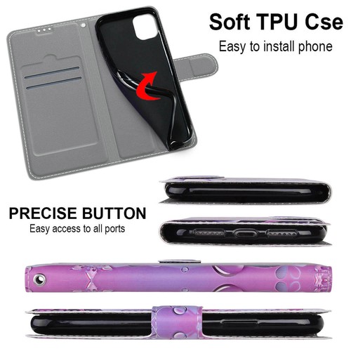 Flip Cat Panda Rose Wallet Phone Case for Samsung A12 A13 A53 A32 A52 A42 A72 5G - 第 5/101 張圖片
