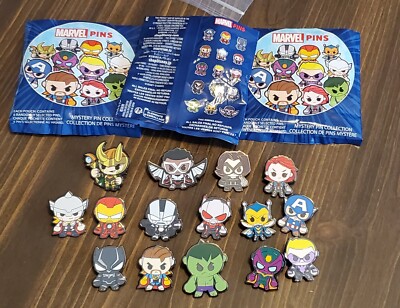Disney Pins Marvel Cuties Series 2 Complete Set Of 15 FREE SHIPPING