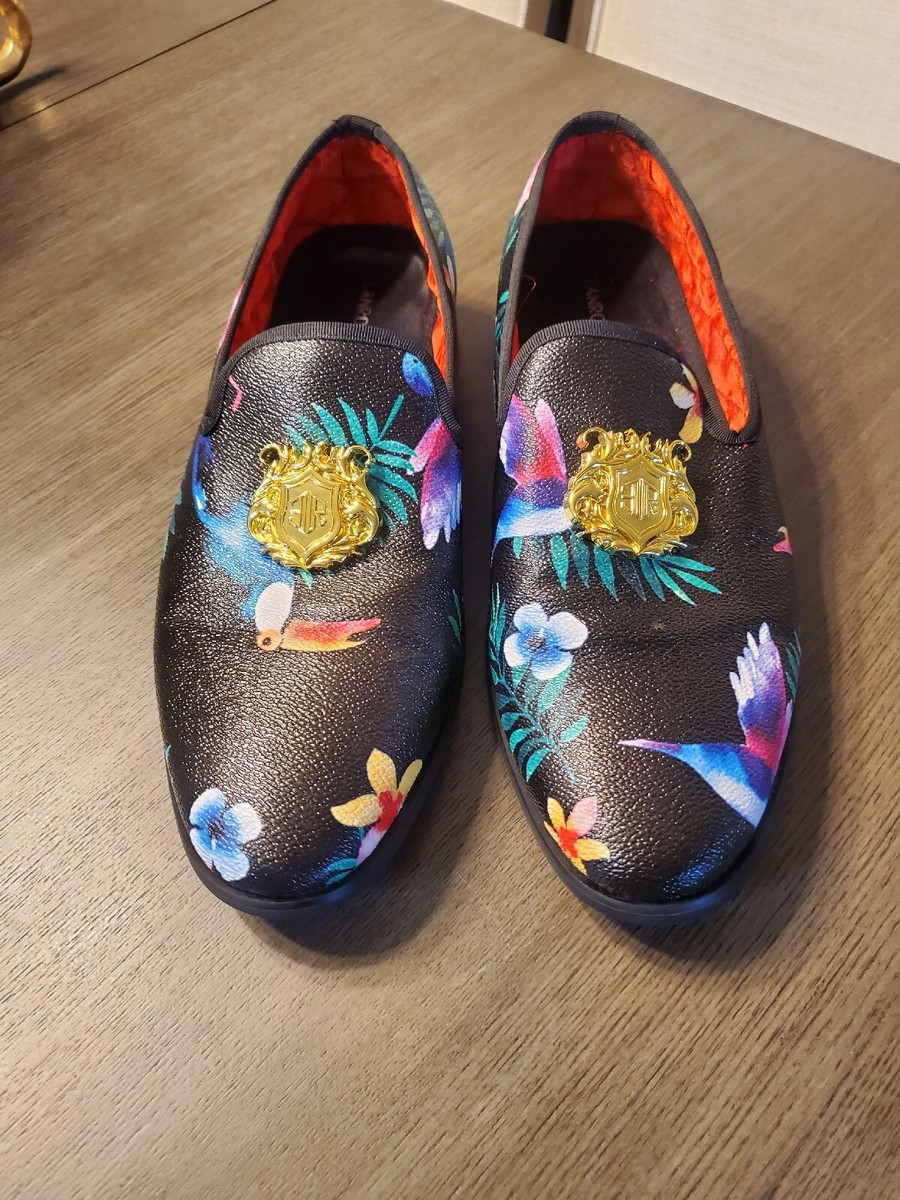 ELANROMAN Men Loafers Velvet Embroidery Slipon Party Wedding  display picture 3