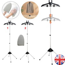 Clothes Rack Foldable Cloths Hanger Steam Ironing Tripod Drying Steamer Clothing
