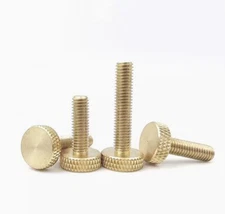 Brass Knurled Thumb Screw Flat Head Thumbscrews Hand Grip Knob Bolts M3 M4 M5 M6