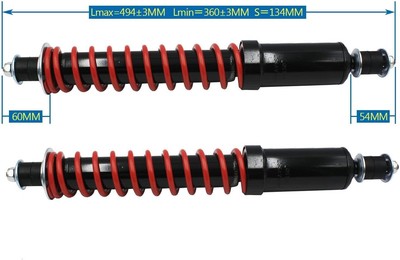 EZGO Medalist/TXT Heavy Duty Coil Over Shocks for Enhanced Golf Cart Performance