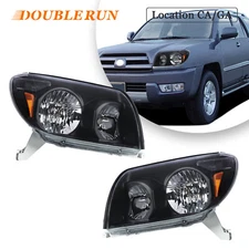 For 2003 2004 2005 Toyota 4Runner Headlights Black Left & Right Side