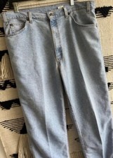 Vintage 90s Levis Jeans Mens 38x32 Blue Made in USA Light Wash Straight Leg