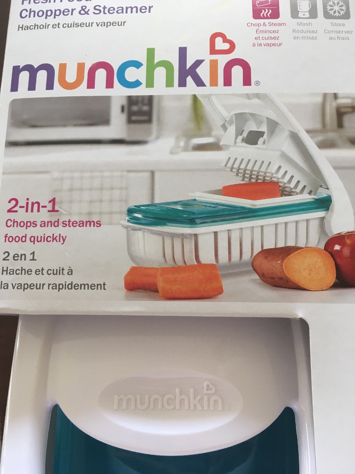 Munchkin 2-in-1 Fresh Food Chopper & Steamer MK0085 NIB
